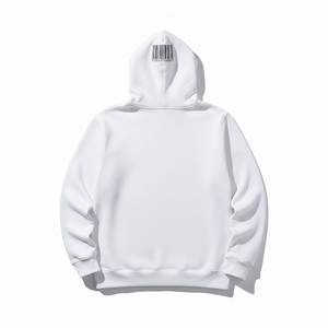 Sudadera con Capucha Blanca para Hombre, Corte Regular, Algodón, Diseño con Logotipo Frontal y Bolsillo, Informal, Transpirable, Estampado Puff, Ropa de Invierno - Product Image 5