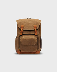 Leather <b>Canvas</b> Backpack Premium <b>Canvas</b> Travel <b>Laptop</b> <b>Bag</b> Wholesale OEM Private Label Factory LCB-0078 - Product Image 1