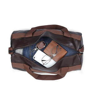 Bolsas de Gimnasio de Cuero Marrón de Alta Demanda, Ligeras, con Cierre de Cremallera, Impermeables, de 30-40L, para Ropa Deportiva - Product Image 3
