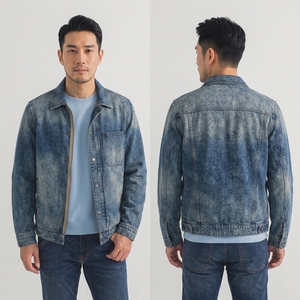 Chaqueta Vaquera para Hombre, Estilo Camarero, Ecológica, Transpirable, Personalizable, a la Moda, Nueva Colección de Invierno, Manga Regular, Estilo Urbano - Product Image 6