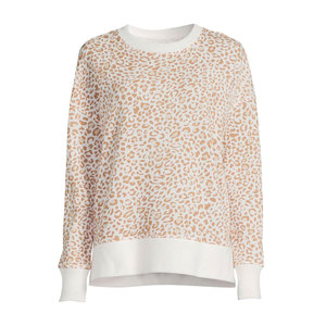Sudadera Bordada de Algodón Premium, Cuello Redondo, Manga Larga, Estilo Casual para el Día a Día, Sudadera Lisa para Mujer - Product Image 6