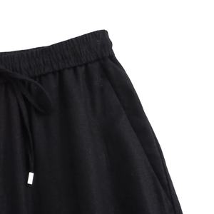 กางเกงผ้าฟลีซแฟชั่นสำหรับผู้หญิงกางเกงเอวสูงแบบแบนเอวยางยืดสำหรับฤดูใบไม้ร่วง - Product Image 5