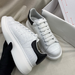 Baskets décontractées 100 % cuir d'alligator véritable pour hommes et femmes, design classique étoilé, polyvalentes pour couples, hiver - Product Image 3