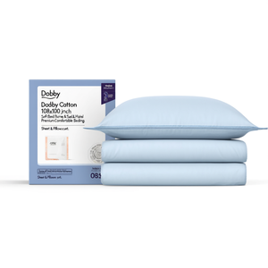 Juego de Sábanas de Algodón Dobby de 108x108 Pulgadas, Suaves y Cómodas para el Hogar y Hoteles, Ropa de Cama Premium - Product Image 2