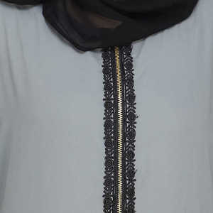 Robe Abaya de Luxe Vintage pour Femme, Modeste, Vêtement Islamique Conçu, Silhouette Droite Ample, en Mousseline, Maxi, Excellent Rapport Qualité-Prix - Product Image 5