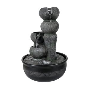 Fontana da Tavolo per Interni da 15,7 Pollici con Luci LED e Pompa, Nera - Product Image 6