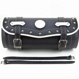 Sac de vélo artisanal avec sangles à boucle Sac de selle en cuir véritable imperméable à l'eau Sac à outils en cuir véritable de style vintage - Product Image 1