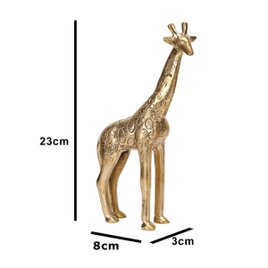 Statue de girafe en métal massif de qualité supérieure, sculpture décorative pour salon moderne, table console et bureau - Product Image 6