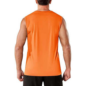 <b>Slim</b> Fit Gym <b>Vest</b> for <b>Men</b> Custom Logo Tank Top Wholesale Breathable Sleeveless Design - Product Image 4