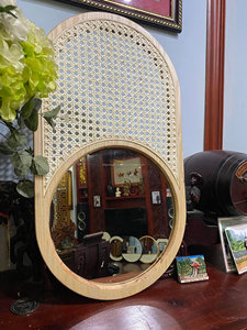 Miroirs muraux en rotin 99 Gold Data Joyce - Style décoratif artistique, faits à la main, écologiques, nombreuses formes et couleurs pour salons et restaurants - Product Image 5