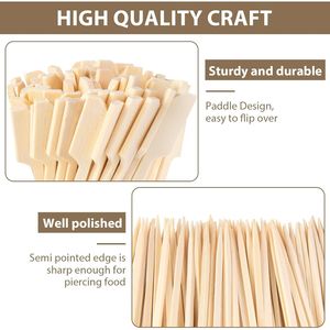 400 Palillos de Bambú de 4.7 Pulgadas para Barbacoa, Cócteles, Aperitivos, Sándwiches, Frutas, Brochetas y Salchichas - Product Image 2