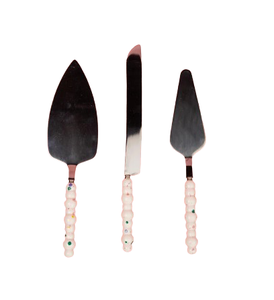 Cuchillo divisor de tartas, cortador, rebanador, servidor y levantador de tartas con mango metálico, juego de cuchillo y servidor para tartas de boda y fiestas de cumpleaños - Product Image 5