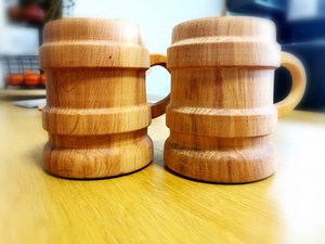 Taza de Madera Ecológica Personalizada, Taza de Café Hecha a Mano con Tamaño y Logotipo Personalizables - Product Image 1