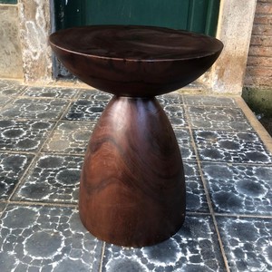 โต๊ะข้างทรงสูงทำจากไม้สักแท้ งานฝีมือสุดหรู ดีไซน์โมเดิร์นเรียบง่าย เหมาะสำหรับตกแต่งบ้าน โรงแรม และวิลล่า - Product Image 5