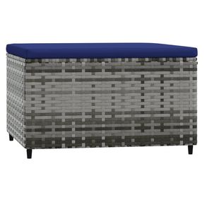 2 pz poggiapiedi da giardino in Rattan grigio con cuscini comodi accessori per mobili da giardino - Product Image 6