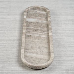 Hot Selling <b>Oval</b> Marble Tray Luxury White Stone Serving Tray Modern <b>Coffee</b> <b>Table</b> Organizer Premium Home Decor Best Seller newest - Product Image 2