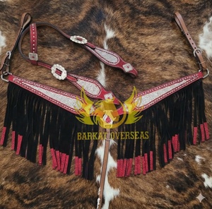 Custom Show <b>Glitter</b> Rhinestone Genuine Leather Horse Tack Set Lightweight Seasonal western Saddle Horse Equipments - Product Image 4