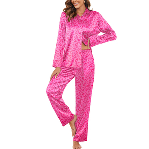 Ensemble pyjama personnalisé à manches longues pour femmes, coupe confortable, respirant, vêtements de nuit pour femmes, ensemble de nuit 2 pièces - Product Image 1