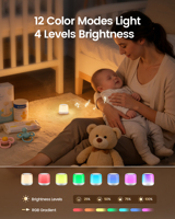 Machine à bruit blanc mini portable rechargeable OEM avec 35 sons et 12 modes d'éclairage pour bébé, enfant et adulte