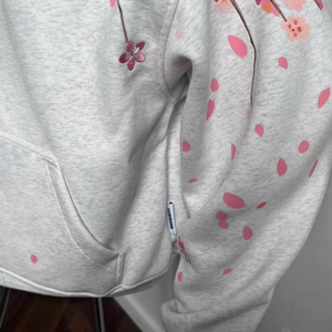 Sudadera con Capucha Bordada con Flores de Otoño Invierno, Sudadera Holgada Informal de Moda Urbana para Hombre y Mujer - Product Image 3
