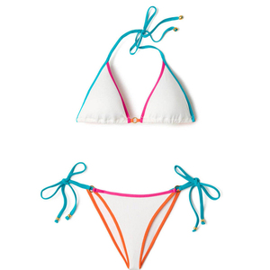 Trendy Floral Print Sexy <b>Bikini</b> Set Custom Quick Dry Backless Bathing Suit <b>String</b> Beachwear Swimsuit for Women - Product Image 3