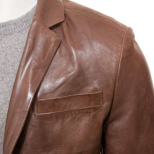 Chaqueta de Invierno para Hombre, Diseño Personalizado, Cuero Genuino, Impermeable, Transpirable, Estilo Urbano, Cuello Alto - Product Image 3