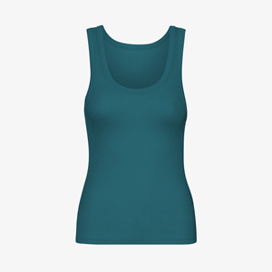 Women's Solid Color Knitted Tank <b>Top</b> Scoop Neck Breathable Casual Sleeveless <b>Top</b> Spandex Polyester Blend - Product Image 1