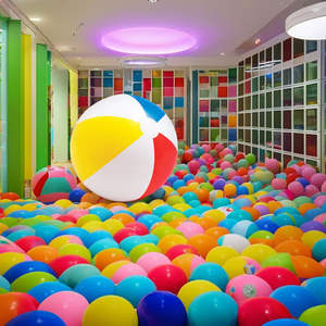 Pelota de Playa Inflable de PVC Ecológica 2026, con Logotipo Personalizado, Juguete Acuático Infantil Colorido, Unisex, con Impresión de Logotipo - Product Image 3