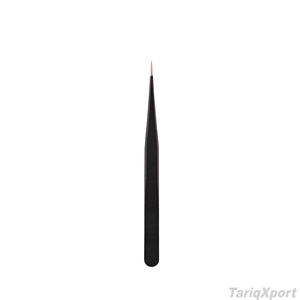 Pince à épiler incurvée en acier inoxydable de haute qualité, pointe fine pour extensions de cils, outil de beauté, logo personnalisé OEM - Product Image 5