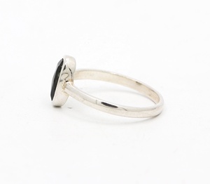 Wholesale 925 Sterling Silver Natural Oval Smoky Quartz Bezel Set Minimalist Ring Memoria Jewels - Product Image 4