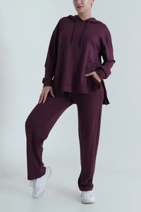 Survêtements de sport décontractés pour femmes enceintes, conçus avec soin, séchage rapide, respirants, en polaire, taille élastique, grande taille - Product Image 3
