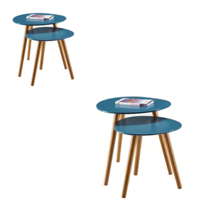 Table basse ronde minimaliste meilleure vente de meubles en bois massif aux prix de gros d'Indonésie - Product Image 5