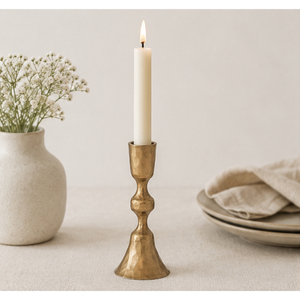 Wholesale Antique <b>Brass</b> Iron Taper Candle <b>Holder</b> Hand-Forged <b>Candlestick</b> Stand for Wedding Centerpiece & Home Table Decoration - Product Image 4