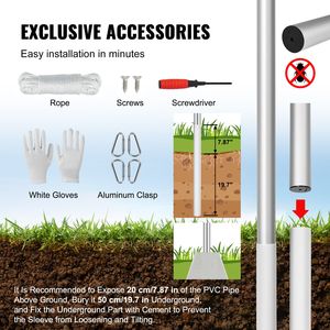 Kit Asta Portabandiera a Goccia da 6 Metri in Lega di Alluminio Rinforzata per Esterni, 3 Modalità di Visualizzazione, Asta per Bandiera 3x5 per Uso Esterno - Product Image 5