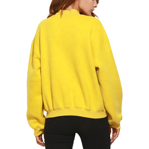 Sweat-shirt à col rond pour femme en coton doux, style streetwear, collection OEM ODM, fabricant en gros, usine, personnalisable, automne, gym, fitness - Product Image 4