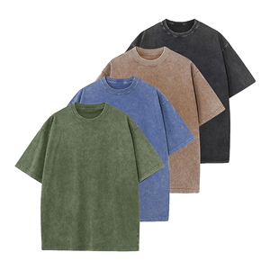 เสื้อยืดผ้าฝ้ายผู้ชายน้ำหนักมากเป็นมิตรกับสิ่งแวดล้อมระบายอากาศได้ดีเสื้อยืดผ้าฝ้าย100% - Product Image 1