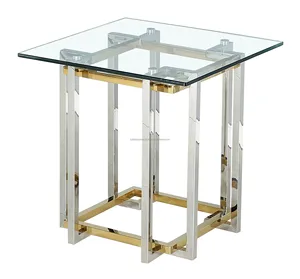 Table chromée de luxe avec dessus en miroir pour hôtel et événement Finition pour villas et banquets Table en métal grand grossiste Zahid Exports - Product Image 1