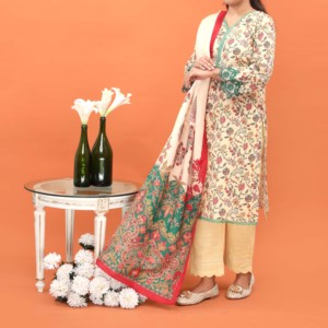 Traje Khaddar adornado de 3 piezas para mujer Colección PW4146 - Product Image 2