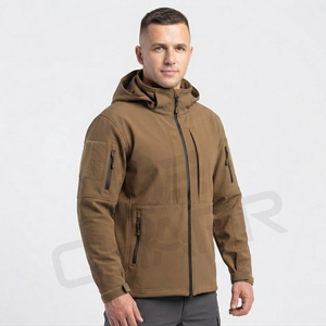 Charr Industries Men Tactical Hiking Bomber <b>Jacket</b> Hooded <b>Mandarin</b> <b>Collar</b> Waterproof Breathable Quick Dry Thick Fleece Winter - Product Image 3