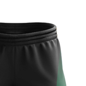 Pantalon de survêtement pour homme noir, vert et blanc à rayures latérales, taille élastique, décontracté, respirant, en polyester tricoté, idéal pour l'automne - Product Image 3