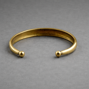 Bracelet manchette en laiton plaqué or antique, motif géométrique, style vintage, bijoux unisexe, bracelet tendance - Product Image 3