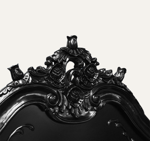 เฟอร์นิเจอร์ห้องนอนสุดหรูสไตล์ยุโรปคลาสสิก แกะสลักด้วยมือ ขนาดคิงไซส์ ทำจากไม้มะฮอกกานีเนื้อแข็ง สีดำ - Product Image 6