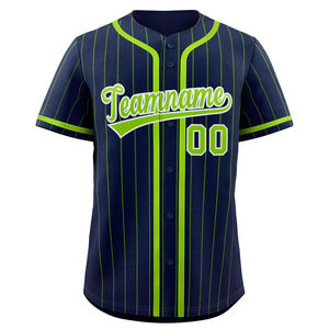 Ensemble uniforme de baseball personnalisé pour filles, en polyester à fines rayures, broderie Canada-Amérique, maillot noir et blanc vierge - Product Image 3