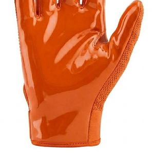 Guantes de Fútbol Americano con Pedrería, Estilo Nuevo, Color Naranja, Guantes Deportivos de Alta Calidad con Pedrería para Hombre - Product Image 6