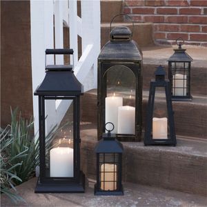 Farol Decorativo de Metal Vintage al por Mayor, Impermeable, para Interiores y Exteriores, Portavelas para Bodas, Fiestas, Jardín y Decoración del Hogar - Product Image 1