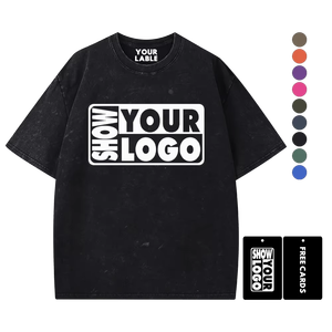 เสื้อยืดคอตตอน 100% หนานุ่ม สไตล์วินเทจทรงหลวมสำหรับผู้ชาย รุ่นใหม่ขายส่งประจำฤดูใบไม้ผลิและฤดูร้อน รับสั่งทำเสื้อยืดโอเวอร์ไซส์วินเทจ - Product Image 4