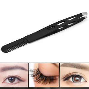 Pinzas Multifuncionales para Cejas, Depiladoras Inclinadas de Acero Inoxidable, Cepillos y Peines para Cejas, Herramienta de Belleza - Product Image 1