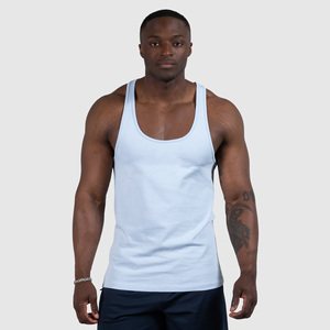 Débardeur Homme Col Profond Sans Manches 100% Coton Respirant de Haute Qualité 180 Grammes, Couleur Unie, Personnalisable - Product Image 1