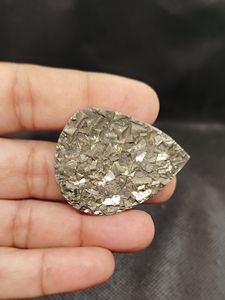 Piedra Preciosa de Cuarzo Verde Natural de Alta Calidad, Cabujón de Pirita Druzy, para la Fabricación de Joyas, Piedras Preciosas Sueltas - Product Image 5