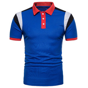 OEM Logo Men's Golf Shirts Plus Size 100% Cotton Short Sleeve Summer for Polo Shirts Solid <b>Colour</b> <b>Canvas</b> Fabric with Printed - Product Image 1